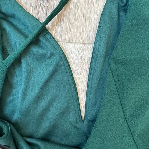 Lulu’s Amelia Elegant Forest Green formal Maxi Dress small - Picture 6 of 12